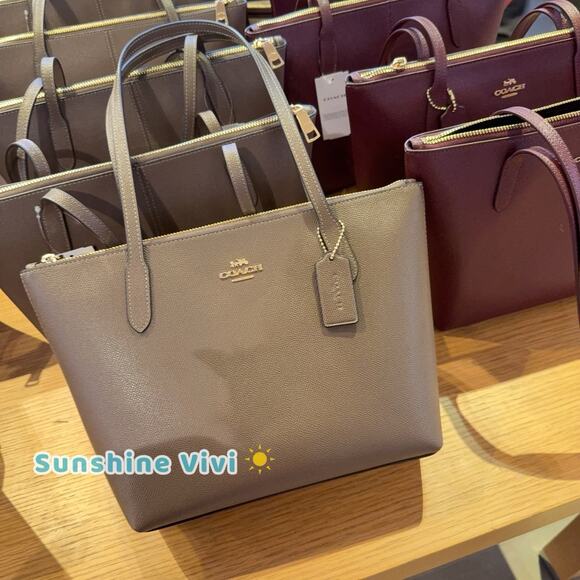 NWT COACH Fiona Zip Tote Bag In Signature Canvas CW395, Dark Stone - Picture 3 of 7